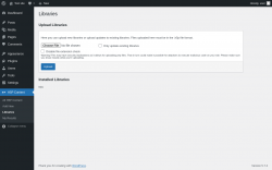 Page screenshot: H5P Content → Libraries