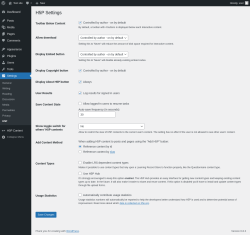 Page screenshot: Settings → H5P