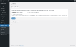 Page screenshot: H5P Content → Libraries