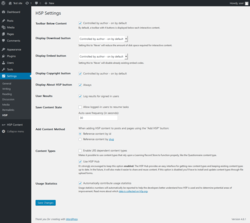 Page screenshot: Settings → H5P
