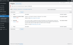Page screenshot: Plugins &lsaquo; Test site &mdash; WordPress