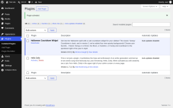 Page screenshot: Plugins &lsaquo; Test site &mdash; WordPress