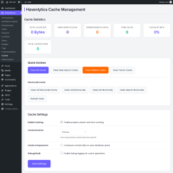 Page screenshot: Havenlytics &rarr; Cache