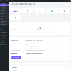 Page screenshot: Havenlytics &rarr; Cache