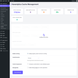 Page screenshot: Havenlytics &rarr; Cache