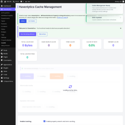 Page screenshot: Havenlytics &rarr; Cache