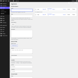 Page screenshot: Agents &rarr; Agencies