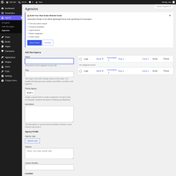 Page screenshot: Agents &rarr; Agencies