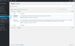 Page screenshot: Plugins &lsaquo; Test site &mdash; WordPress
