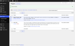 Page screenshot: Plugins &lsaquo; Test site &mdash; WordPress