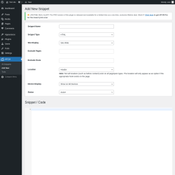 Page screenshot: HFCM → Add New
