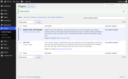 Page screenshot: Plugins &lsaquo; Test site &mdash; WordPress