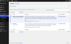 Page screenshot: Plugins &lsaquo; Test site &mdash; WordPress