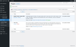 Page screenshot: Plugins ‹ Test site — WordPress