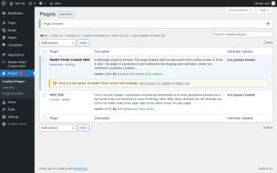 Page screenshot: Plugins ‹ Test site — WordPress