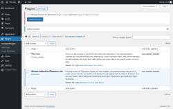 Page screenshot: Plugins ‹ Test site — WordPress