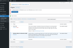 Page screenshot: Plugins &lsaquo; Test site &mdash; WordPress