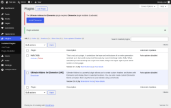 Page screenshot: Plugins &lsaquo; Test site &mdash; WordPress