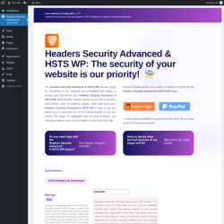 Page screenshot: Headers Security Advanced & HSTS WP
