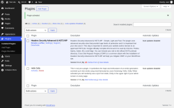 Page screenshot: Plugins &lsaquo; Test site &mdash; WordPress