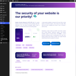 Page screenshot: Settings &rarr; Headers Security Advanced & HSTS WP