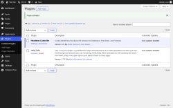 Page screenshot: Plugins &lsaquo; Test site &mdash; WordPress