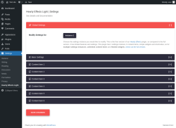 Page screenshot: Settings &rarr; Hearty Effects Light