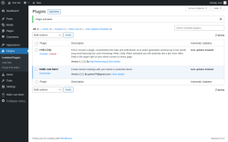 Page screenshot: Plugins &lsaquo; Test site &mdash; WordPress