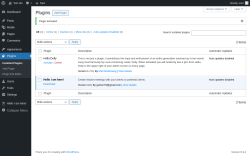Page screenshot: Plugins &lsaquo; Test site &mdash; WordPress