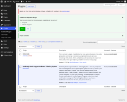 Page screenshot: Plugins &lsaquo; Test site &mdash; WordPress
