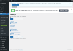 Page screenshot: Helpie FAQ  → Settings