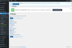 Page screenshot: Helpie FAQ  → Settings