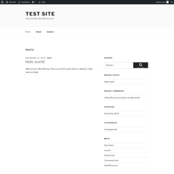 Page screenshot: Test site &ndash; Just another WordPress site