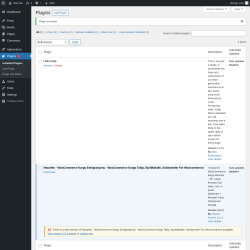Page screenshot: Plugins ‹ Test site — WordPress