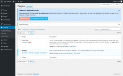Page screenshot: Plugins ‹ Test site — WordPress