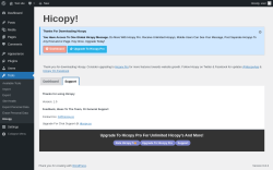 Page screenshot: Tools → Hicopy → Support