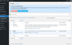Page screenshot: Plugins ‹ Test site — WordPress