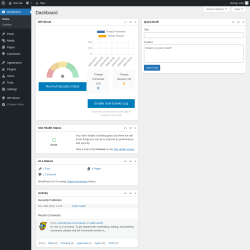 Page screenshot: Dashboard &lsaquo; Test site &mdash; WordPress