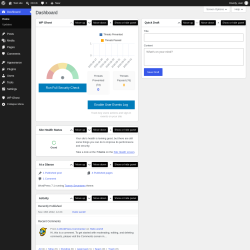 Page screenshot: Dashboard &lsaquo; Test site &mdash; WordPress