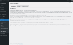 Page screenshot: Tools → Hide Site Title