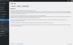 Page screenshot: Tools → Hide Title