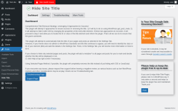 Page screenshot: Tools → Hide Title