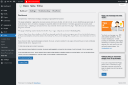 Page screenshot: Tools → Hide Title