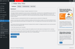 Page screenshot: Tools → Hide Title