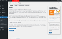 Page screenshot: Tools → Hide Title