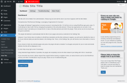 Page screenshot: Tools → Hide Title