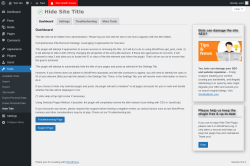 Page screenshot: Tools → Hide Title