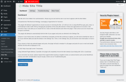 Page screenshot: Tools → Hide Title