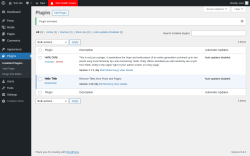 Page screenshot: Plugins ‹ Test site — WordPress