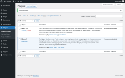Page screenshot: Plugins ‹ Test site — WordPress